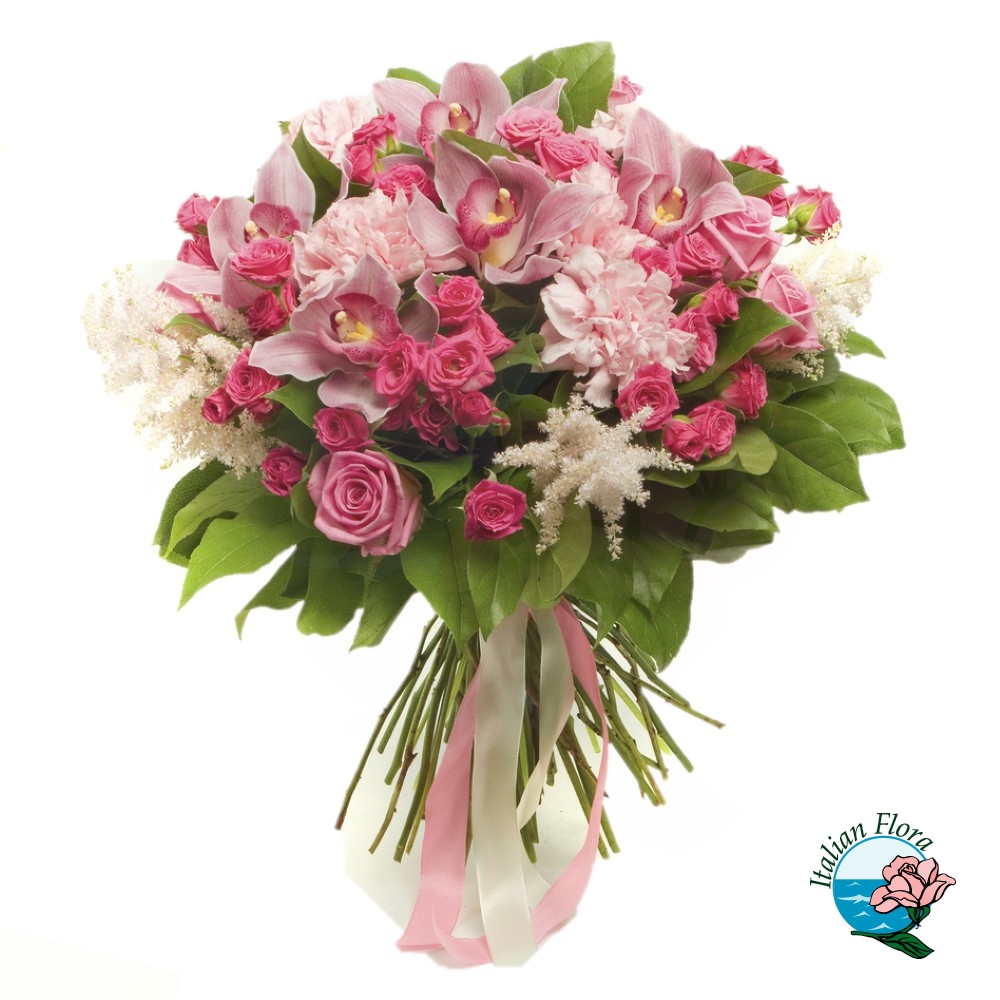 Mazzo di fiori rosa - Fioristaonline