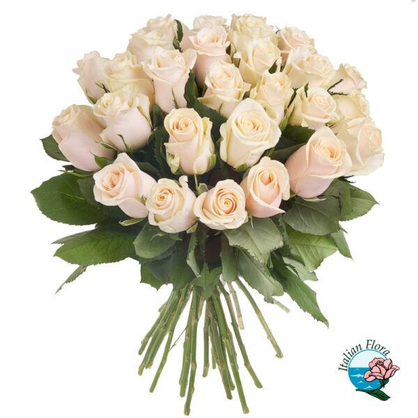 Elegante bouquet di rose avorio