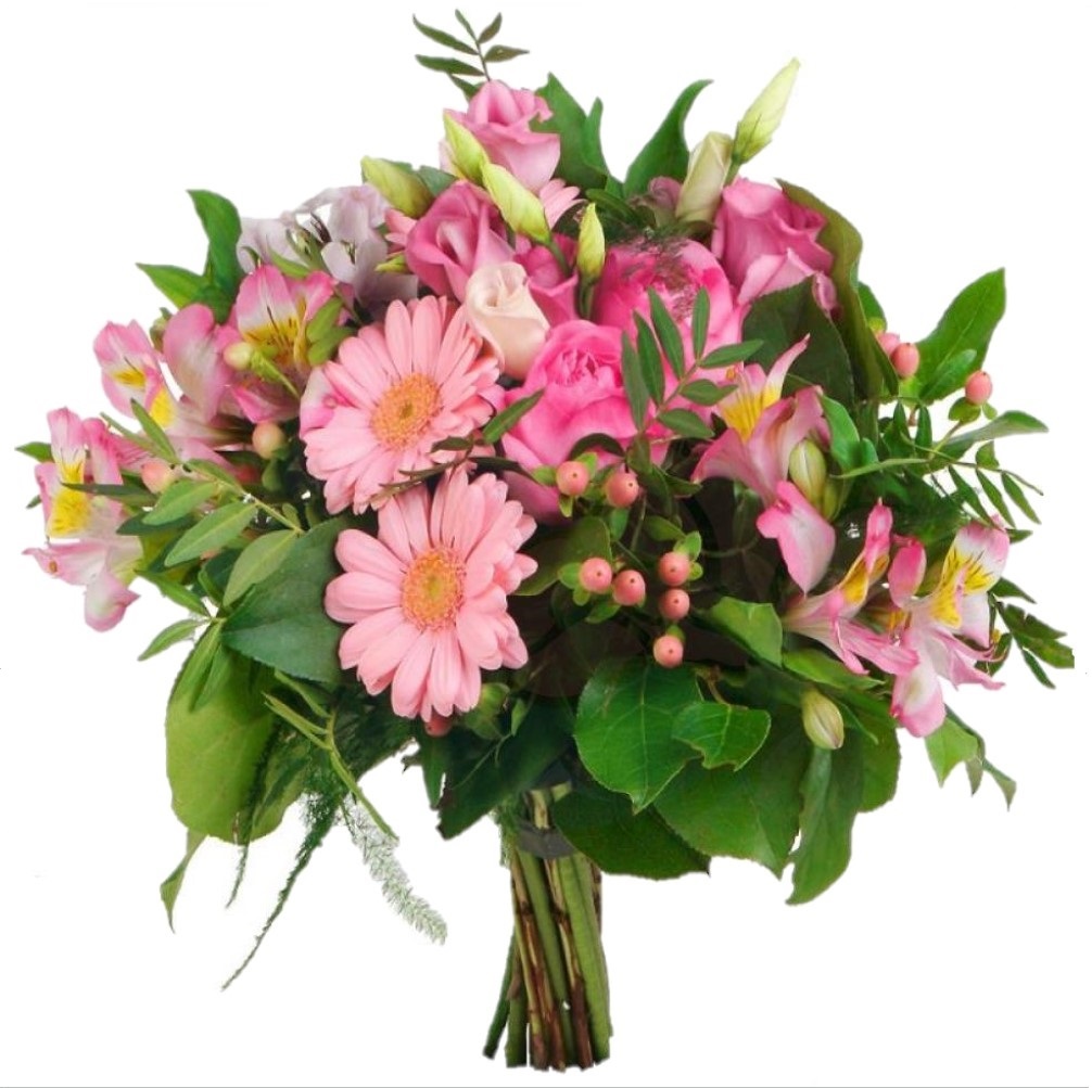 Bouquet Di Fiorellini Rosa Margheritine E Gerbere Fioristaonline