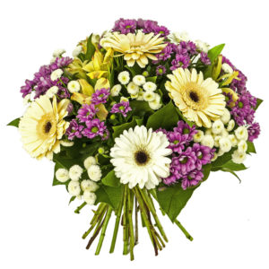 Buoquet giallo e lilla