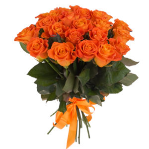 Mazzo di rose arancio