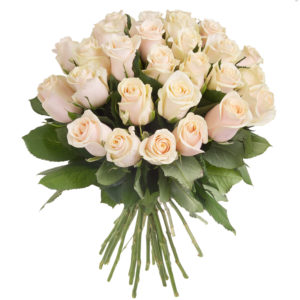 Elegante bouquet di rose avorio