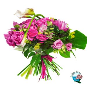 Bouquet di rose e calle