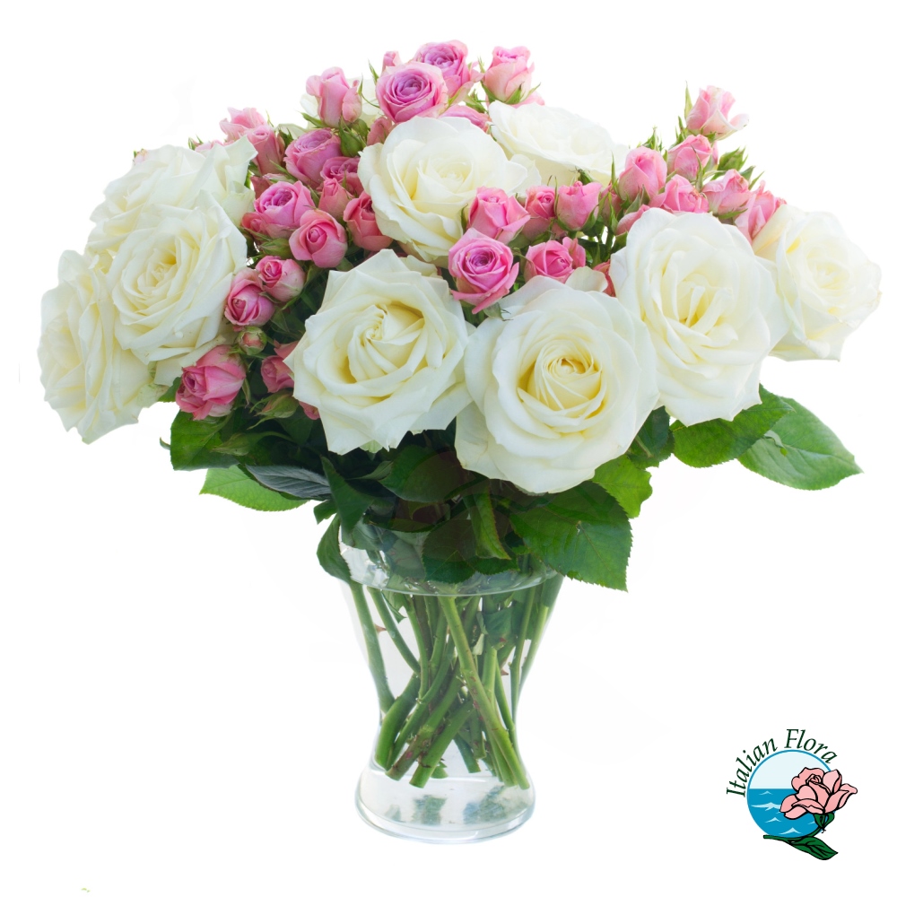 144 Roselline Foam Bianche Velate – Fiori Ornamentali Per Bomboniere Matrimonio, Comunione, Cresima