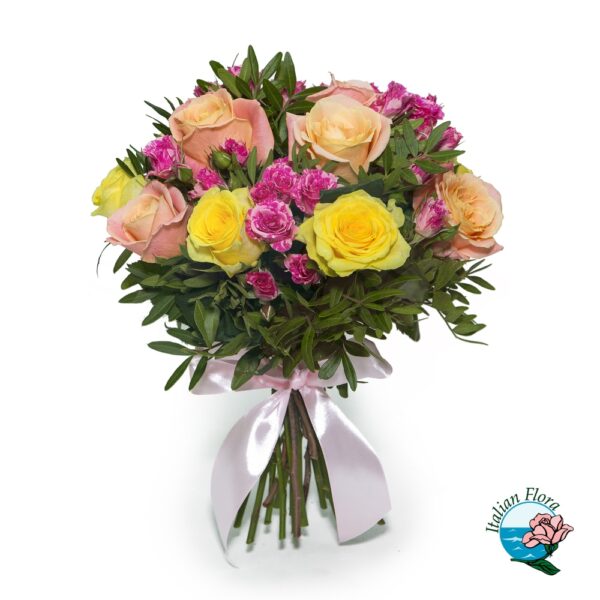 Bouquet di roselline colorate