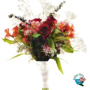 Bouquet di rose e alstroemerie