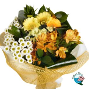 Bouquet di fiori misti dai toni del giallo