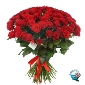 Mazzo di 50 rose rosse
