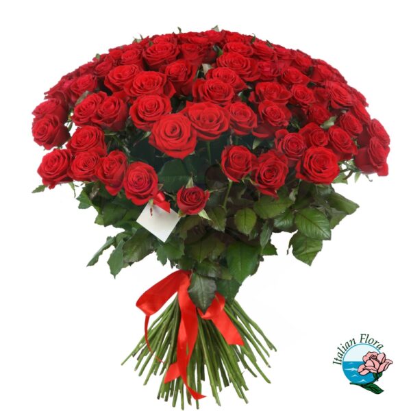 Mazzo di 50 rose rosse
