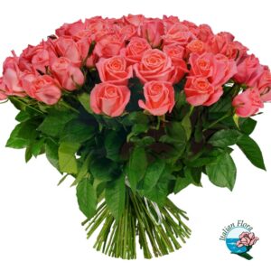 Mazzo di 30 rose rosa
